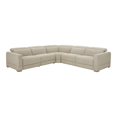 Beige sectional sofa on a white background